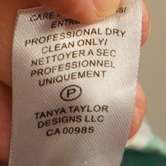 Tanya Taylor Augustine Front Button Mini Dress Flamingo Green Womens Size 20 - Picture 9 of 9